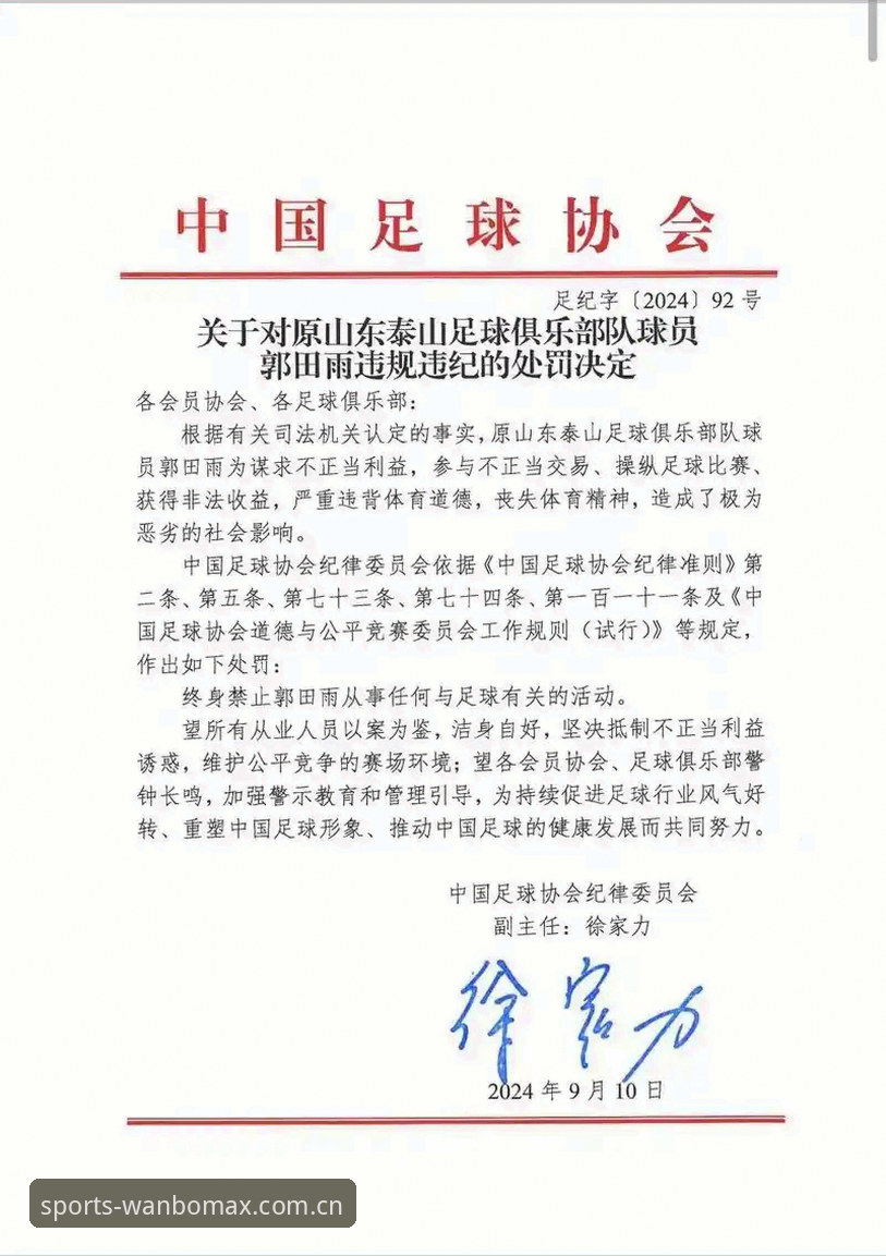 万博体育中文版 中国足协第三批禁足名单全面解析:65人受罚背后的足球生态重塑